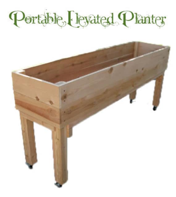 Portable Elevated Planter Box by Living Green Planters