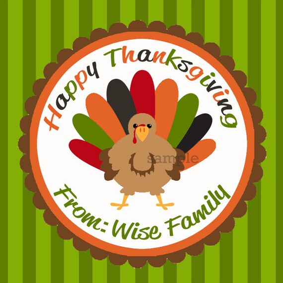Printable Thanksgiving Treat Tags or Gift Tags or Cupcake Toppers - Turkey Day Fun Il_570xn