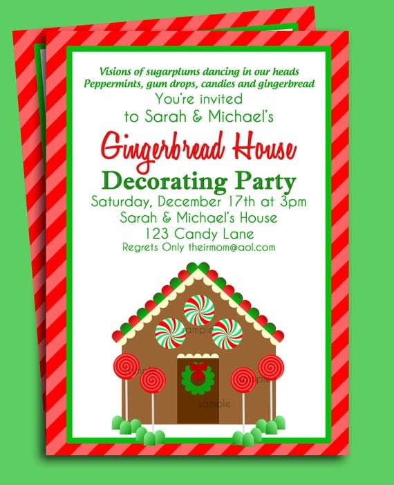 Gingerbread Party Invitations 8