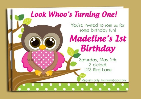 Free Printable Owl Birthday Invitations 9