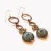 Sea Goddess Earrings with Ocean Blue Czech Wheel beads and Copper Links