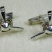 3 Bladed Prop Handmade Sterling Silver Cufflinks and 14kt Gold Filled and Sterling Silver Circle
