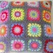 colors in grey granny square cushion cover / pillow cover