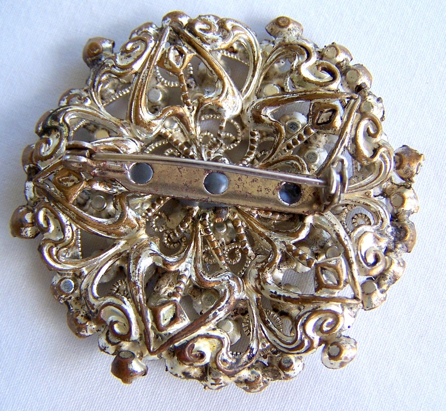 Antique Paste Diamond Brooch Pin Absolutely Beautiful