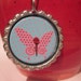 Tea Infuser with butterfly Charm -2 Inch Mesh Tea Ball - OOAK