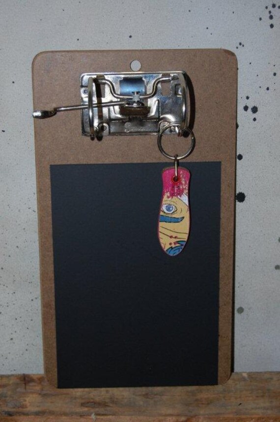 Chalkboard Clipboard Wallhanging Two Hole Hanger Masonite