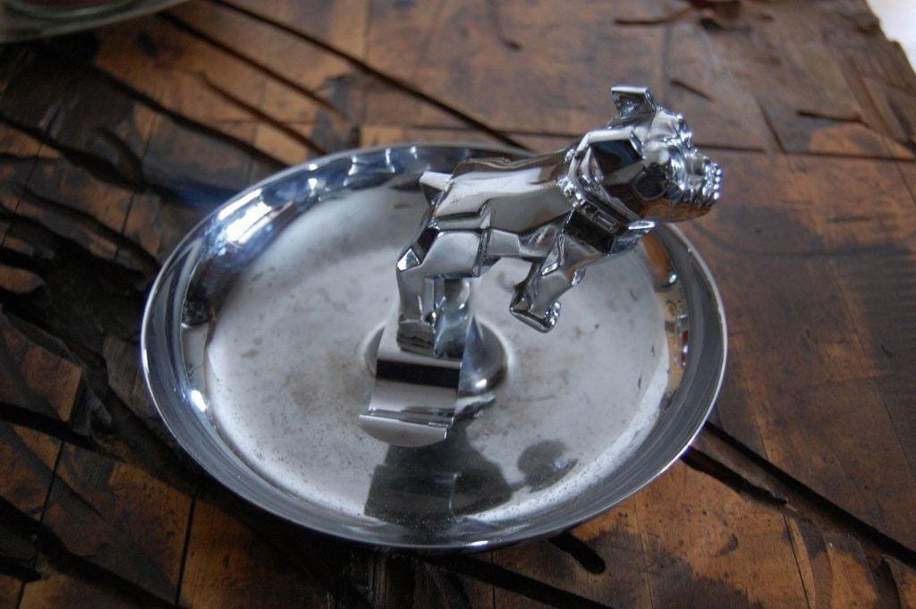 Mack Truck Chrome Bulldog Hood Ornament Ashtray