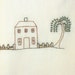 Flour Sack Towel Kitchen Tea Stained Dish Towel Primitive Folk Art Design Original Design