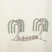 Flour Sack Towel Tea Stained Kitchen Primitive Design Hand Embroidered