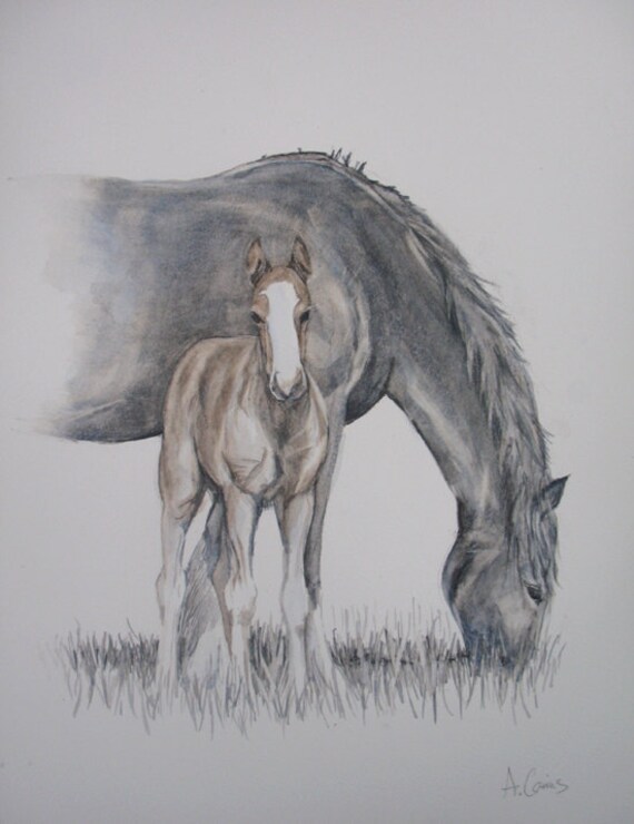 Items similar to COMMISSION a HORSE PAINTING from your photo on Etsy