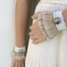 Lyr elastic lace ruffled cuffs,romantic wrist warmers