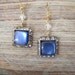 Radiant Bonnie Blue earrings- repurposed, upcycled vintage jewelry OOAK