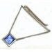 Vintage Blue Tie Clip, chain, rhinestones, retro tie clip, mens jewelry, vintage jewellery, old, antique