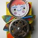 Recycled Art Collage - "She was a little nervous..." - Original Mixed Media