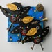 Recycled Art Collage - "Night Parade" - Original Mixed Media