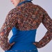 Knitted shrug "hug me" multicolored OOAK repurposed eco friendly long sleeves