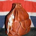 VTG 70s GORGEOUS Cherry Brown Leather Backpack