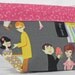 Notions Bag, Makeup Pouch: Retro Prom Night Print - a Snappy Snapdragon Pouch