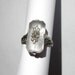 Antique Art Deco BELAIS BROTHERS Camphor and Diamond 14K White Gold Ring