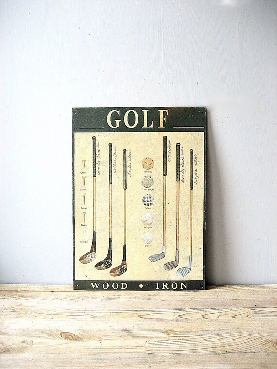Vintage Tin Golf Sign