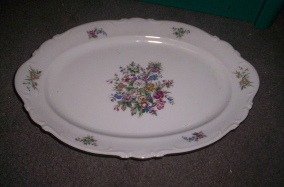 Crown Bavaria china Bouquet serving platter