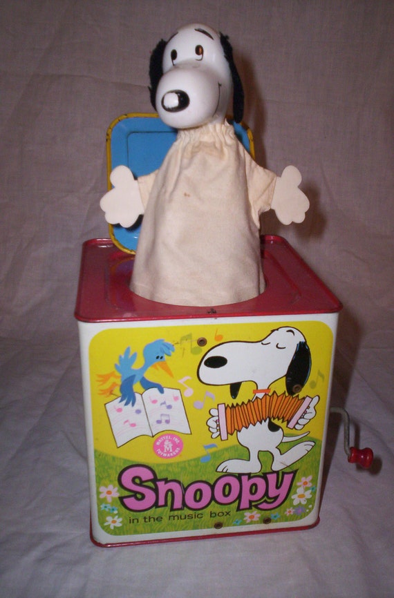 Vintage 1966 Snoopy In The Music Box Toy