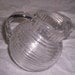Depression glass juice pitcher ribbed ice lip