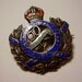 Vintage British Queen's Own Dorset Yeomanry Sterling Silver and Guilloche Enamel Sweetheart Badge Brooch Pin by Thomas L Mott