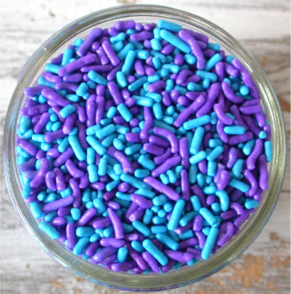 Sprinkles 3 oz Blue and Purple Jimmies Mix For Cupcakes