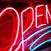 Vintage Industrial Neon Light Open Sign