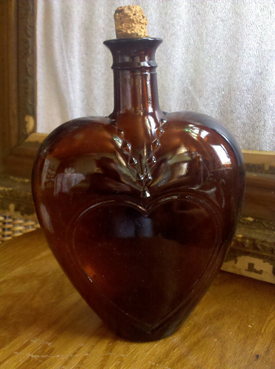 Download Paul Masson Amber Glass Liquor Bottle Decanter Heart Yellowimages Mockups