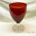 SALE red glass coblet