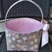 Riley Blake Taupe with Pink and Brown Flowers Fabric Easter Basket-Made to Order-Personalization Included