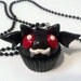 Just Plain Batty- The adorable bat cupcake necklace