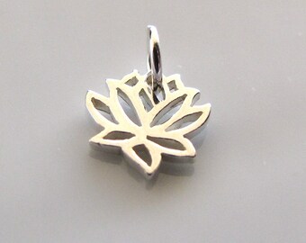 Mini Sterling Silver Lotus Charm