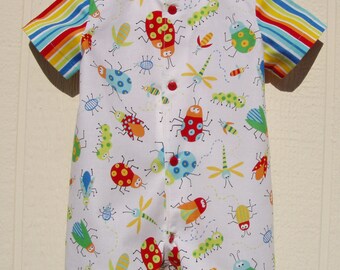 Colorful Bugs Baby Romper, Size 6 Months