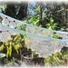 Bunting Susannah Vintage Doilies Doily Bridal Banner Upcycled Wall Hangings. Aqua Cream Ecru Crochet Repurposed Eco Friendly