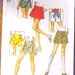 Women's Mini Scooter Skirt, Culottes, Cheerleader Sport Skirt - Vintage 1970s Simplicity Sewing Pattern 8698 - Waist 24