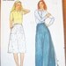 Women's Flared Maxi or A-line Midi Skirt with Big Patch Pockets - Vintage 1970s Butterick Sewing Pattern 3750 - Waist 30-32 - Factory Folds