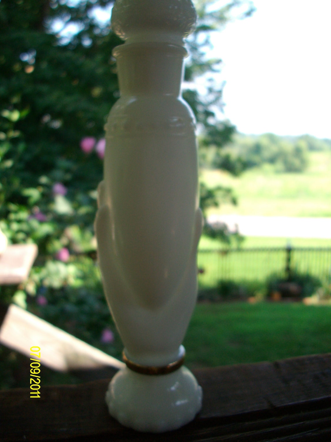 Avon White Milk Glass Hand and Vase Vintage Perfume Bottle