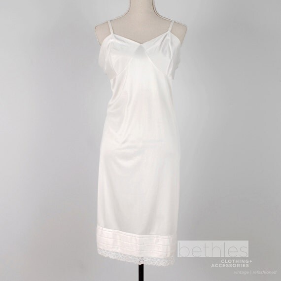 plus size white slip