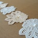 8 Embroidered Satin Rose Appliques