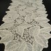 Ecru Nottingham Lace Runner Leaves