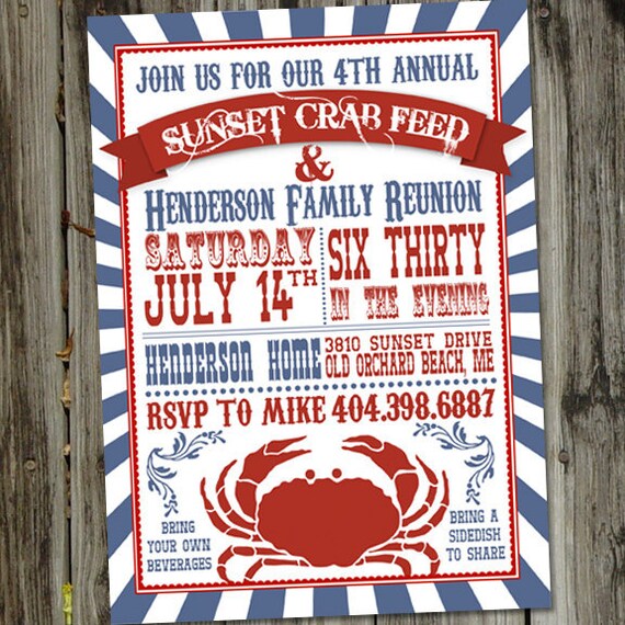 Crab Feed Invitations 1