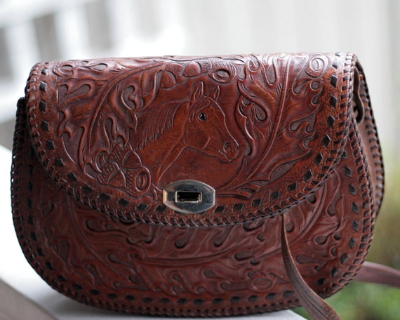 Items similar to Hand Carved Leather Purse on Etsy