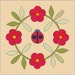 Faith applique quilt block pattern
