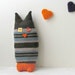 Upcycled Owl stripe - Soft and cuddling plushies