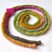 Fall Skinny scarf in green - bright colors: orange hot pink lilac green lime green - extra long necklace - mountain pasture