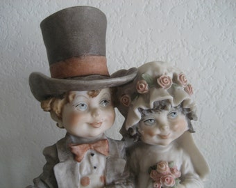 Vintage Giuseppe Armani Bride and Groom Capodimonte Figurine