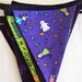 Halloween Fabric Banner /Halloween Decoration Bunting in Black, Orange, Purple and Greens